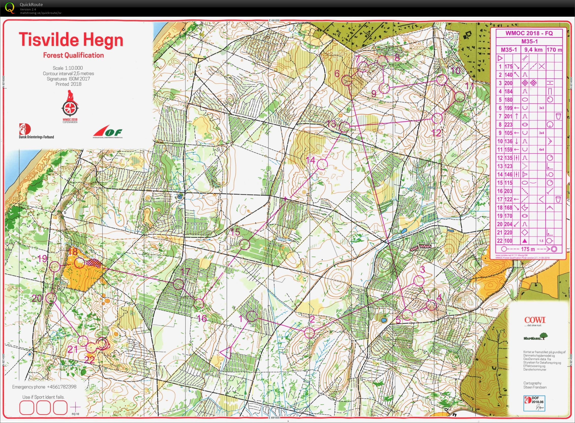 WMOC 2018, forest qualification (2018-07-10)