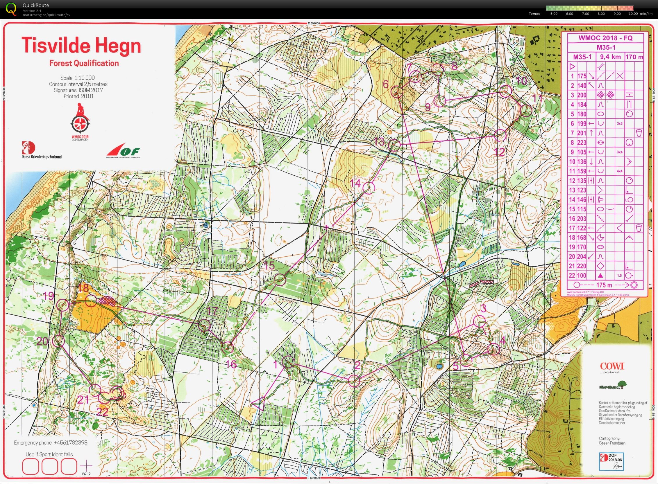 WMOC 2018, forest qualification (2018-07-10)