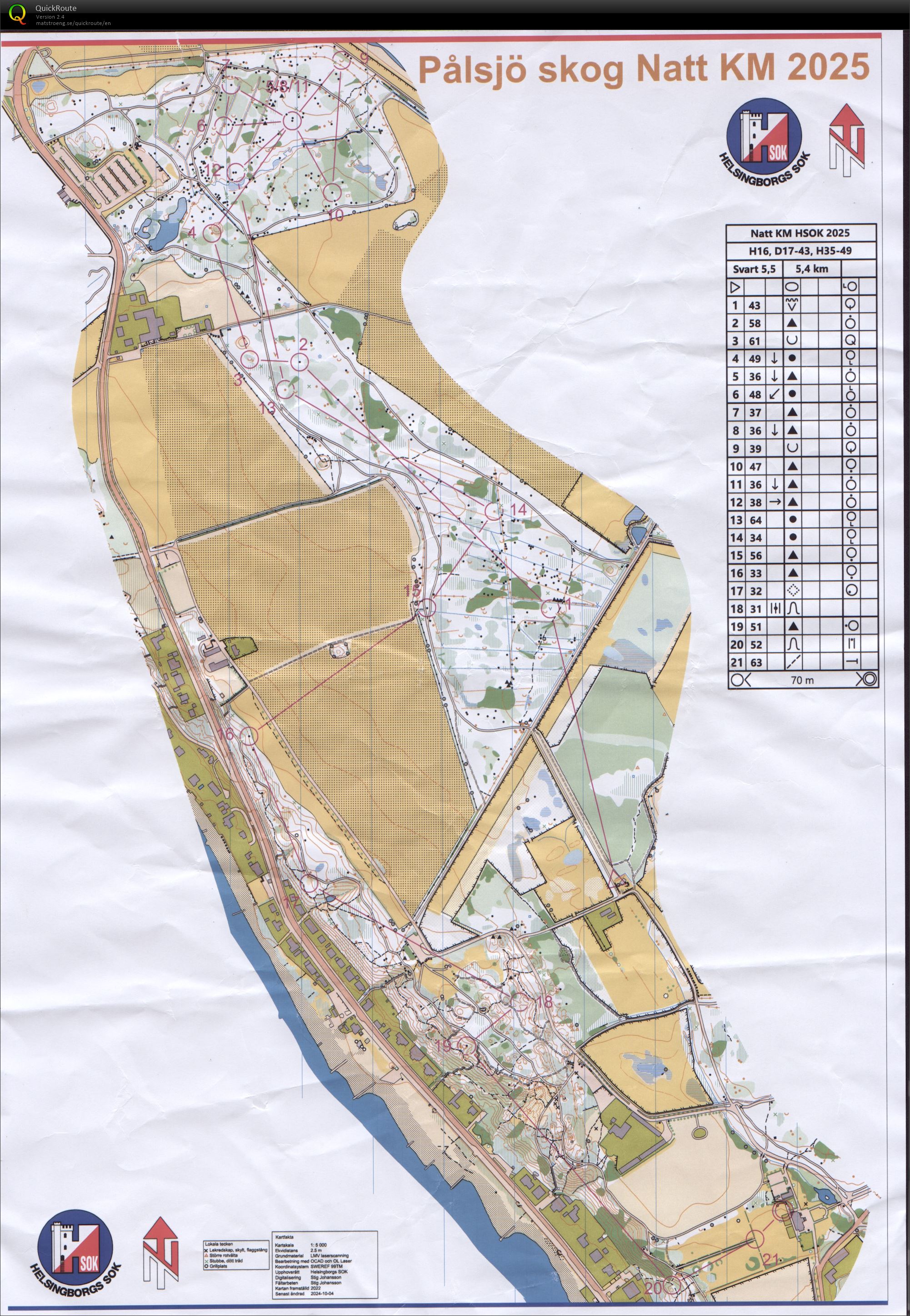 HSOK Klubbmästerskap Nattorientering (2025-03-04)