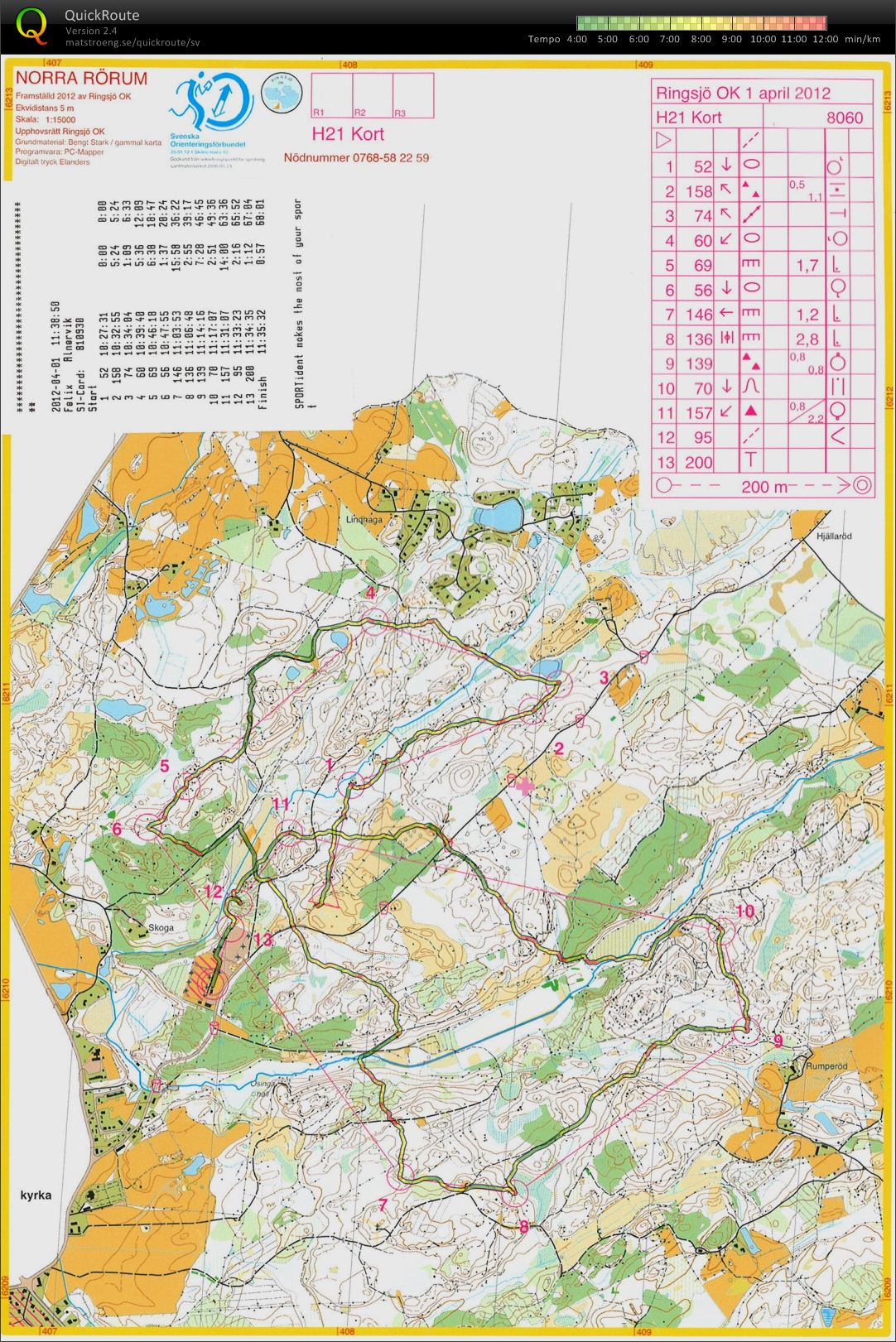 DM Ultralång Skåne + Nationell tävling (2012-04-01)